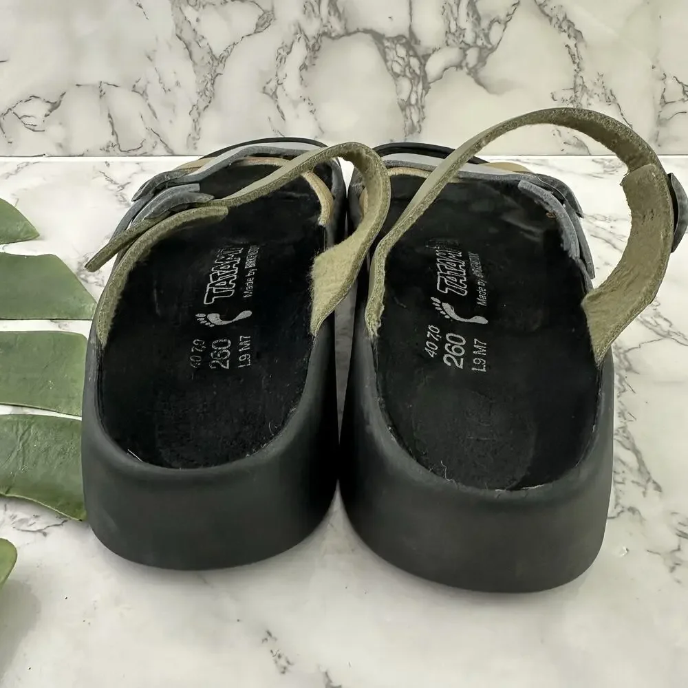 Tatami by Birkenstock Womens Sandals Size 9 Metallic Gold Silver Straps